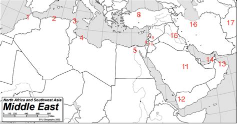 Middle East Capitals Map 1 Diagram | Quizlet