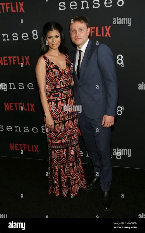 Actress Tina Desai Left And Actor Max Riemelt Attend The Netflix Sense8 Season 2 Premiere At