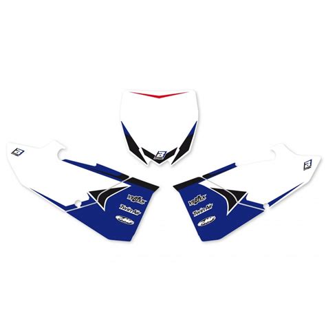 Kit De Adhesivos Porta Numero Con Grafica Blackbird Yamaha Yz 125 2015