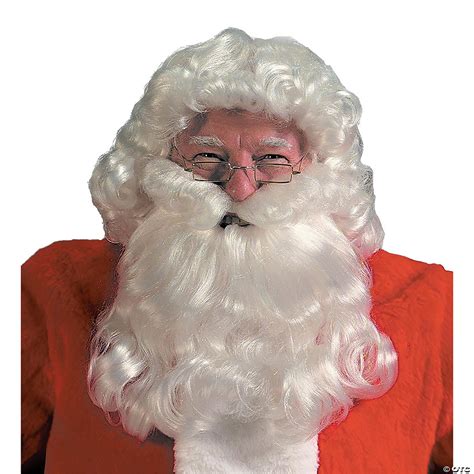 Curly Santa Wig & Beard Set in Clam Shell