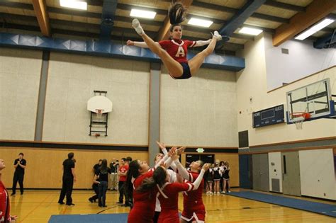 Toe Touch Basket Toss Basket Toss Cheerleading Cheer