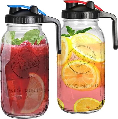 Amazon Tebery Pack Wide Mouth Half Gallon Glass Mason Jar