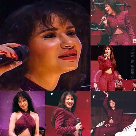 A Collage Of Photos With The Same Woman Singing On Stage And Holding A Microphone