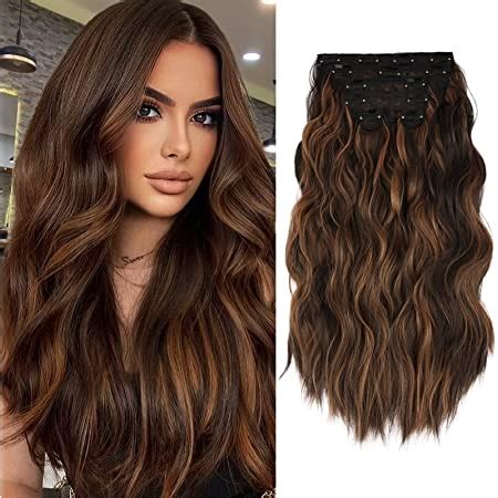 Amazon NAYOO Clip In Hair Extensions For Women 20 Inch Long Wavy