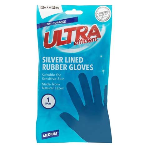 Pnp Ultra Silver Lined Rubber Gloves Medium Smart Price Specials