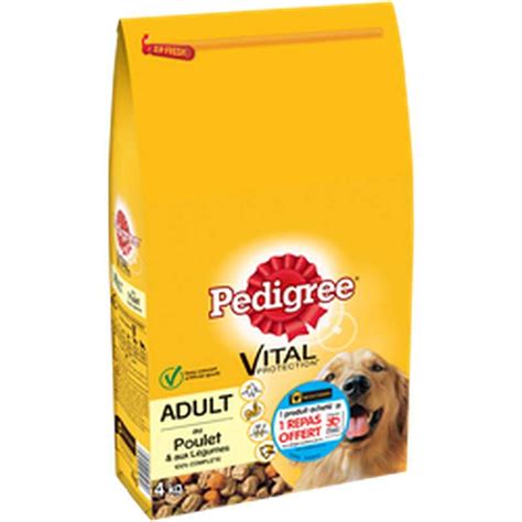 Croquettes pour chien adulte au poulet et aux légumes Pedigree 4 kg