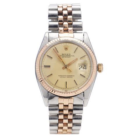 Rolex Stainless Steel And Rose Gold Coin Edge Wristwatch Circa 1940s At