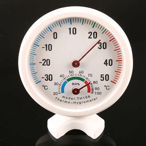 Temperature Meter Gauge Pc Mini Round Clock Shaped Indoor Outdoor