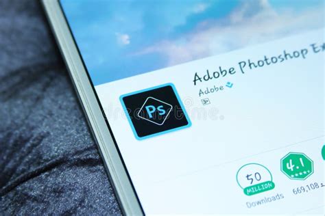 Adobe Photoshop Mobile App Editorial Stock Image Image Of Adobe