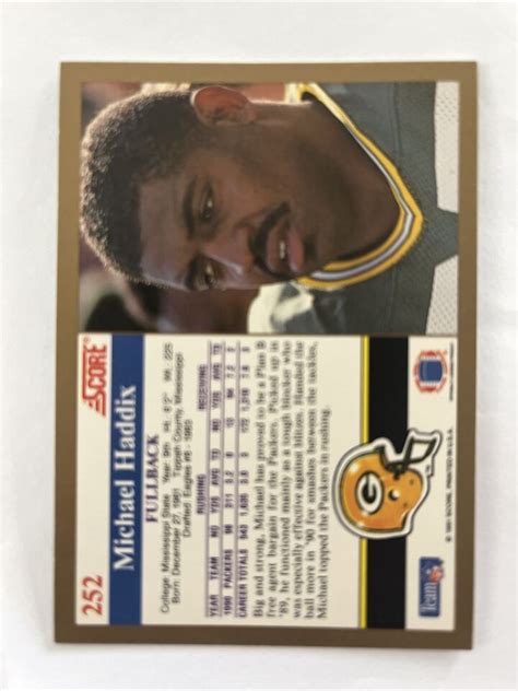 1991 Score Football Card 252 Michael Haddix EBay