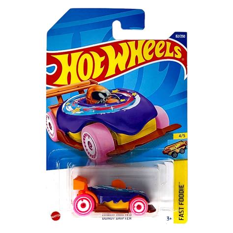 Carro Carrinho Miniatura Donut Drifter Fast Foodie Hot Wheels Escala Mega Saldão