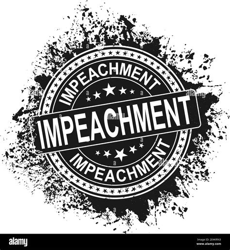 Impeachment Stampblack Grunge Approved Sign Vector Stock Vector