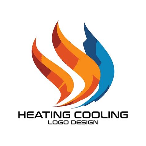 heating  cooling logo vectors illustrations