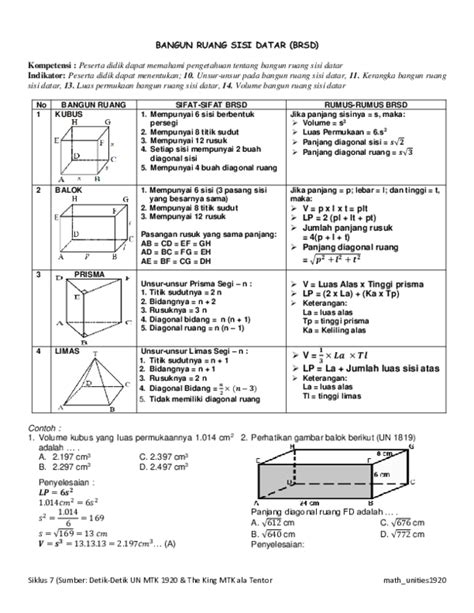 Pdf Bangun Ruang Sisi Datar Brsd 1920