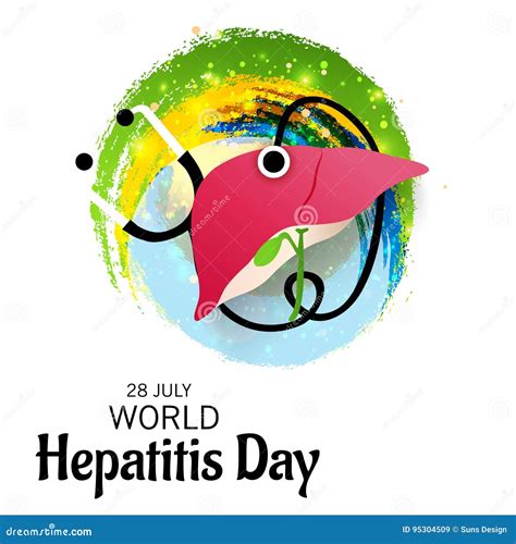 Dia da hepatite do mundo ilustração stock Ilustração de cartaz 95304509