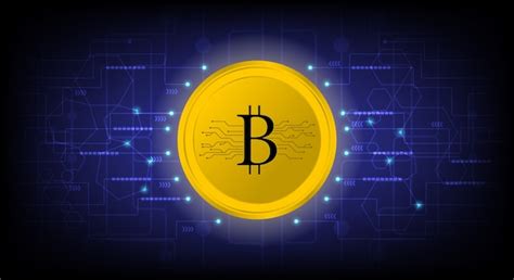 Premium Vector Golden Bitcoin Digital Crypto Currency