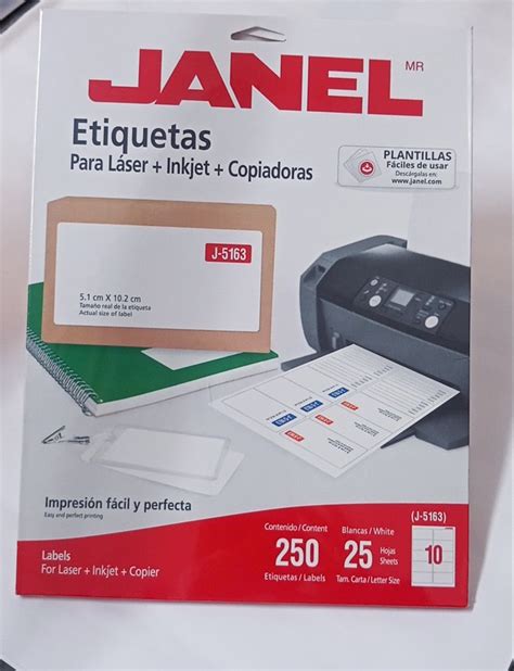 ETIQUETA JANEL J5261 2 5X10 2 25H BACHILLER