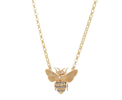 Harwell Godfrey Mini Diamond Bee Pendant Necklace