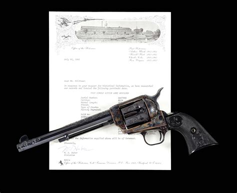 M Colt Single Action Army Engraved By Howard Dove With Colt Archival