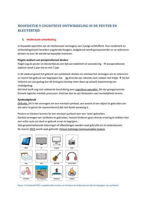 Hf Enjoy Hoofdstuk Cognitieve Ontwikkeling In De Peuter En