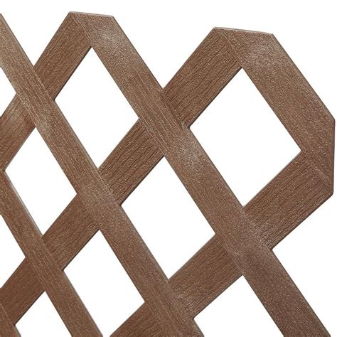 Veranda 4 Ft X 8 Ft Brazilian Walnut Garden Vinyl Lattice 73004144 The Home Depot Lattice