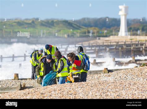 Groupe De Personnes Sur Une Plage Ramasser Les D Chets Les Gens De