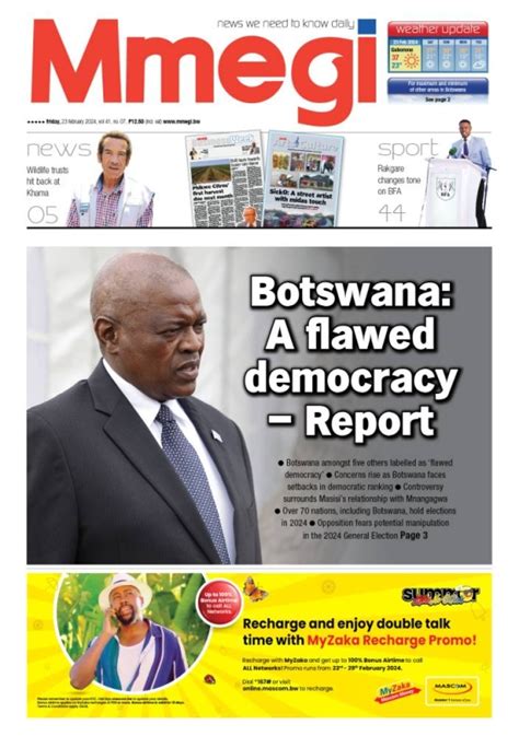 Front Pages Mmegi Online