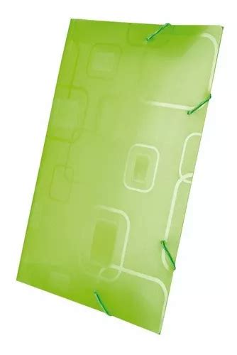 Carpeta Pl Stica Oficio Solapas Con Elastico Color Verde Mercadolibre