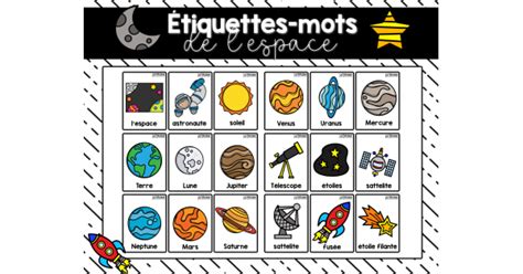 Étiquettes mots l espace