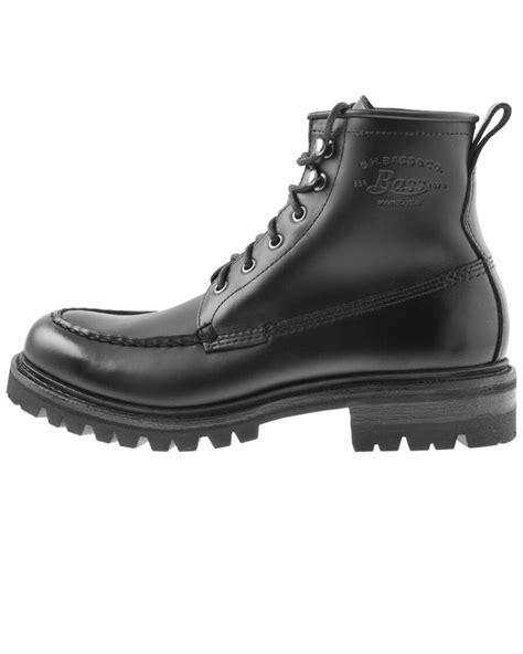 G H Bass And Co Scout Mid Lace Boots In Black For Men Lyst