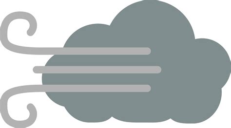 Grey windy cloud, illustration, on a white background. 13470306 Vector ...