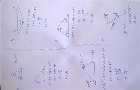 Determine O Valor De X Em Cada Um Dos Seguintes Tri Ngulos Brainly