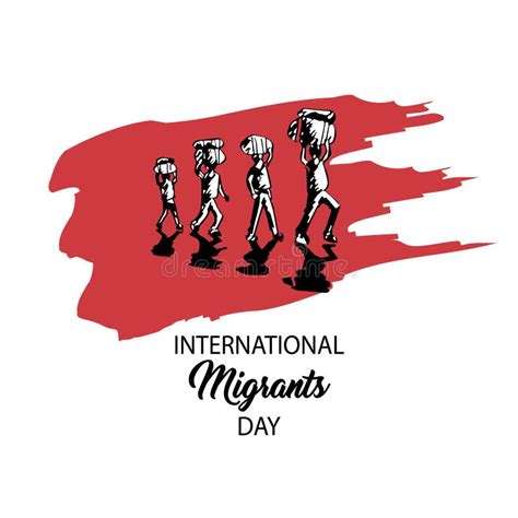 International Migrants Day stock illustration. Illustration of migrants ...