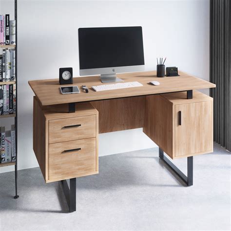 Techni Mobili Modern Office Desk with Storage, Walnut - Walmart.com