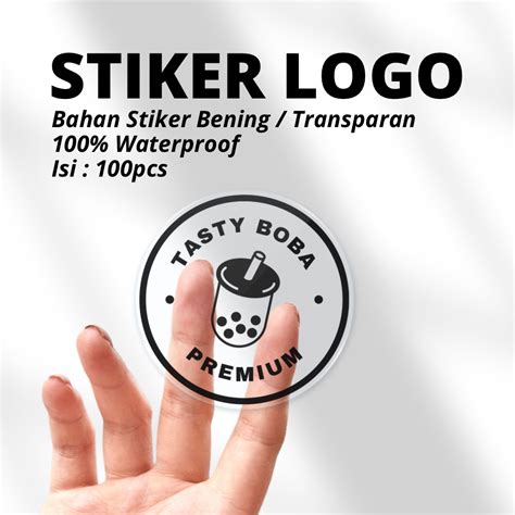 Jual Stiker Bening Transparan Logo Olshop Kemasan Label