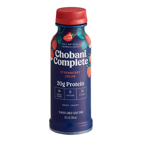 Chobani Complete Low Fat Strawberry Cream Greek Yogurt Drink 10 Fl Oz