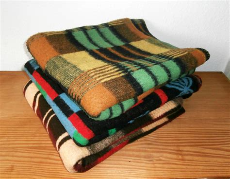 Retro Vintage Blanket Deken Wolldecke 50s 60s Carblanket Vintage Wool