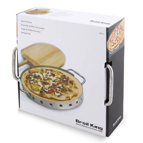 Broil King Pizzastein Set Premium 35 Cm Inkl Pizzaschneider Und