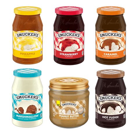 Smuckers Ice Cream Topping Variety Pack Of 6