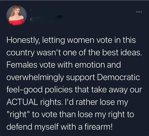 Id Rather Lose My “right” To Vote Than Lose My Right To Defend Myself