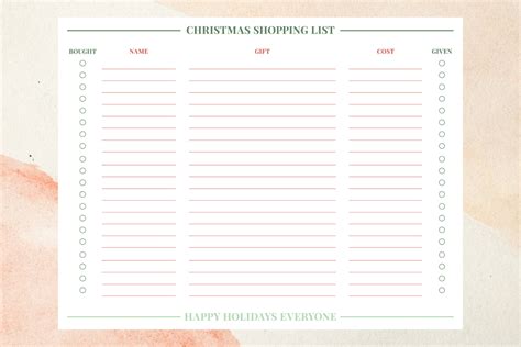 Christmas Shopping List Graphic by artbygenesisstudio · Creative Fabrica