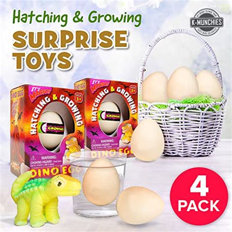 Snapklik K Munchies Surprise Dino Eggs Toys 4 Pack Growing And