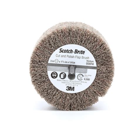 3m 05974 Scotch Brite Cut And Polish Flap Brush 3 In X 1 34 In X 14