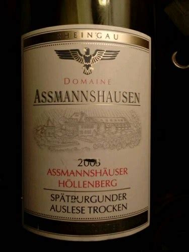 Kloster Eberbach Assmannshäuser Hollenberg Spätburgunder Auslese