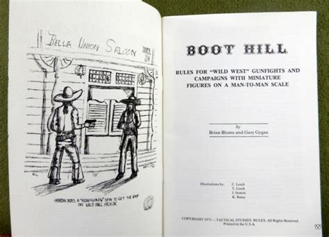 Boot Hill 1st Ed 1975 Simple And Freeform Early Tsr Rpg Waynes Books