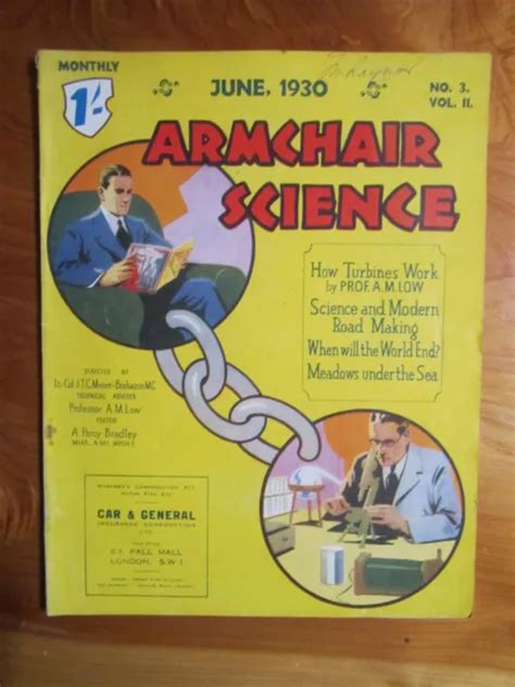 MAGAZINE VINTAGE ARMCHAIR Science June 1930 No 3 Volume Ii Must