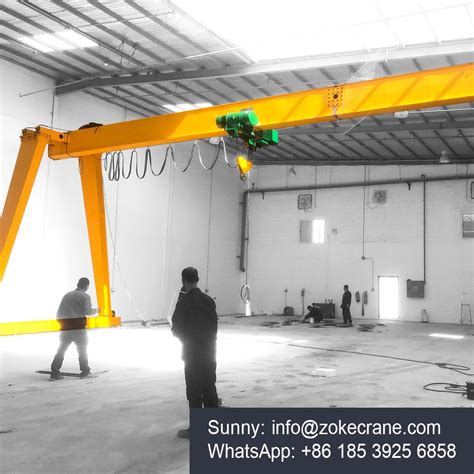 Zoke Crane 3 Ton 5 Ton Euro Type Hoist Single Girder Mobile Gantry