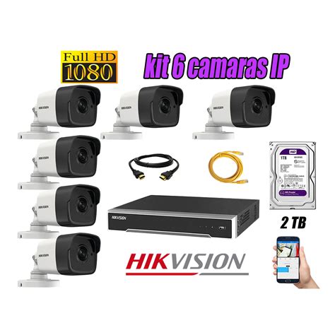 Ripley HIKVISION CÁMARAS DE SEGURIDAD KIT 6 IP POE EXTERIOR DISCO