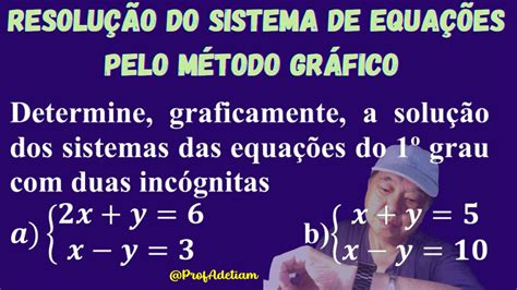 Como Resolver Um Sistema De Equações Graficamente Youtube