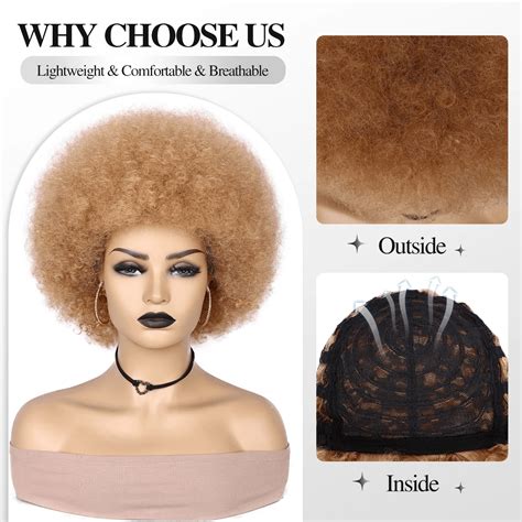 Afro Wig Soft Afro Wig 70s For Women Afro Kinky Curly Hair Wigs With